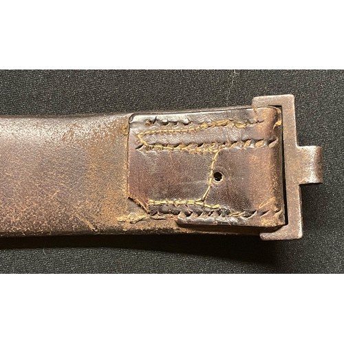 153 - WW2 Third Reich Polizei Belt with de-nazified belt buckle. Belt approx. 100cm size. Buckle has no ma... 