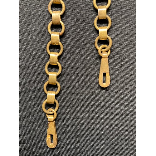 158 - WW2 Italian Fascist MVSN Officer's dagger chained hanger. Complete all spring clips. No makers marks... 