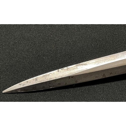 160 - WW2 Third Reich Luftwaffe Dagger with double edged blade 250mm in length maker marked 