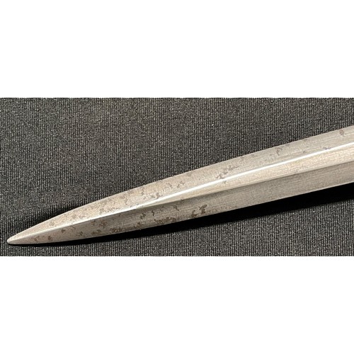 160 - WW2 Third Reich Luftwaffe Dagger with double edged blade 250mm in length maker marked 