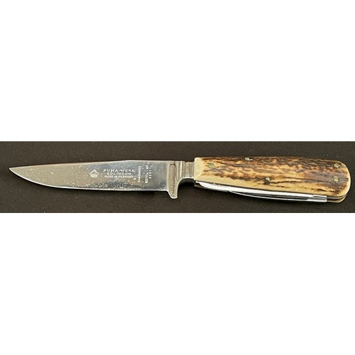 170 - Puma of Solingen Gamekeepers Knife Model No.3591. Handmade Multi blade knife with large single edged... 