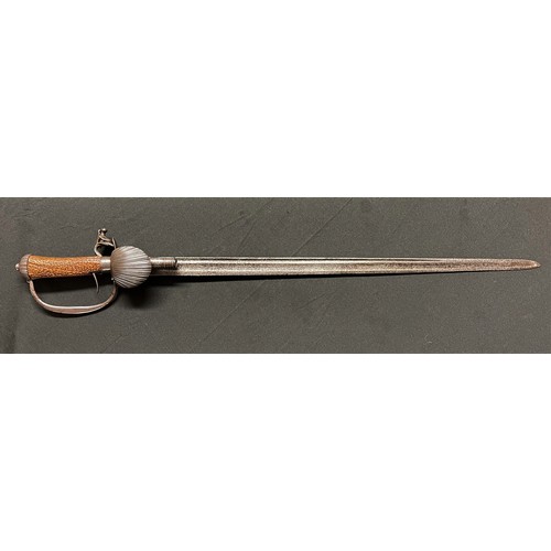 199 - Combination Flintlock Sword Pistol circa 1765. Turn off cannon barrel boxlock action concealed withi... 