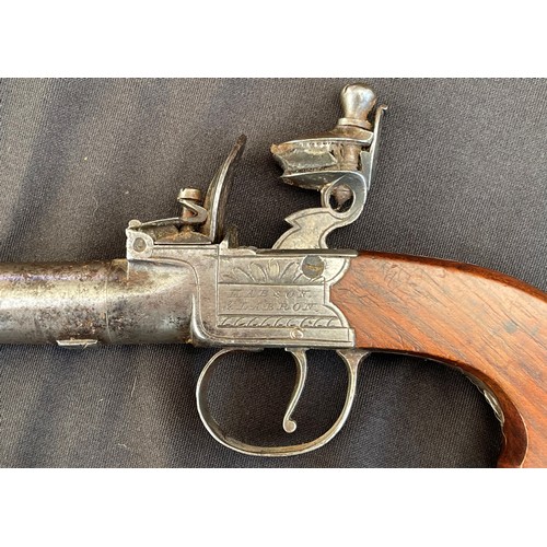 201 - A matched pair of Flintlock Pocket Pistols by 