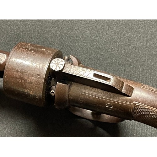 213 - Percussion Cap Revolver with 143mm long barrel. 6 shot cylinder. Bore approx. 9mm. No makers marks. ... 