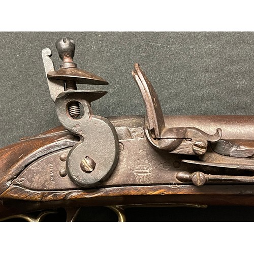 214 - Tower New Land Pattern 65 Bore Flintlock holster pistol. 220mm long barrel with Proof marks. Lock is... 