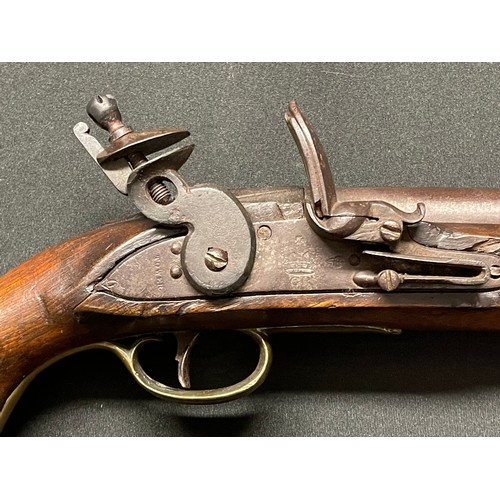 214 - Tower New Land Pattern 65 Bore Flintlock holster pistol. 220mm long barrel with Proof marks. Lock is... 