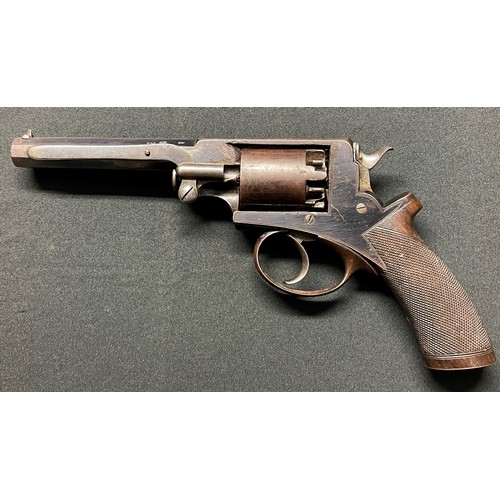 218 - Cased Beaumont Adams Double Action 54 Bore Percussion Cap Revolver serial number B15381. Adams Paten... 