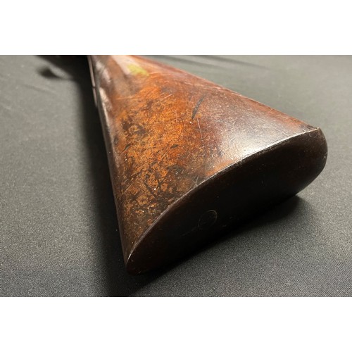 225 - Percussion Cap Musket with 800mm long barrel. Bore approx. 19mm. Lock is signed 