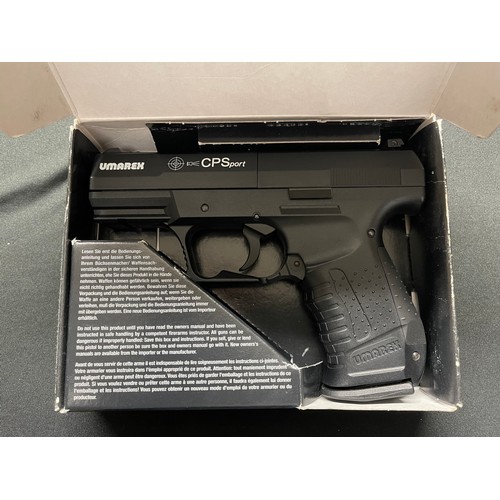 238 - Umarex CP Sport .177 Co2 Air Pistol. Serial number J12410916. In box, used, no magazine.