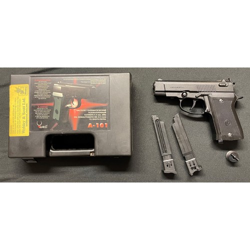 240 - Anics A101 4.5mm .177 cal Co2 BB Gun. Retailed by Webley & Scott. With spare magazine and with origi... 