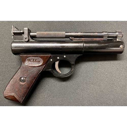 243 - Webley Premier .22 cal Air Pistol in original box. 176mm long barrel. Overall length 210mm. Numbered... 