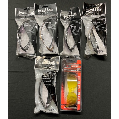 256 - Bolle Shooting Safety Glasses x 5, brand new in unopened packets some with clear lens other with smo... 