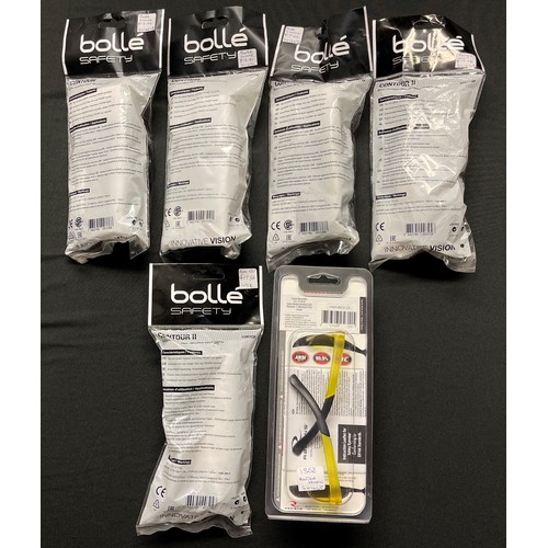 256 - Bolle Shooting Safety Glasses x 5, brand new in unopened packets some with clear lens other with smo... 