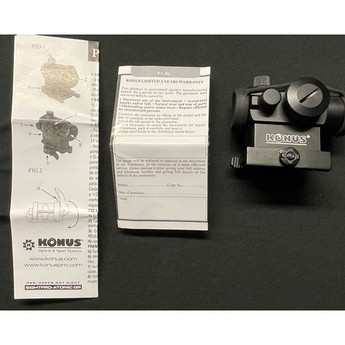 257 - Konus Red Dot Sight Sightpro-Atomic QR , brand new in box. 3.5 M.O.A. dot size. Suitable for Weaver ... 