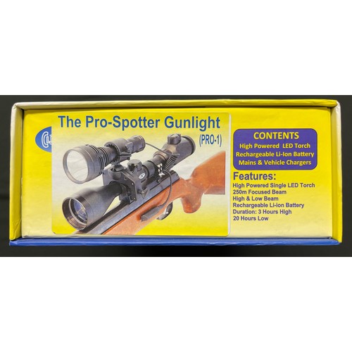 262 - Cluson Clulite Pro Spotter 250m LED Scope Rifle Gunlamp Lamping Spotlight Torch. Brand new in box.