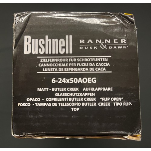 267 - Bushnell Banner Dusk and Dawn 6-24 x 50 AOEG Telescopic Sight. Brand new in box.