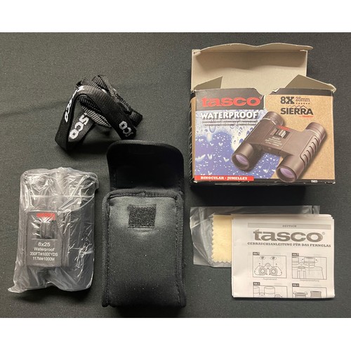 273 - Pair of Tasco Binoculars, both brand new in boxes: 8 x 42 Essentials and 8 x 25 Sierra Waterproof. (... 