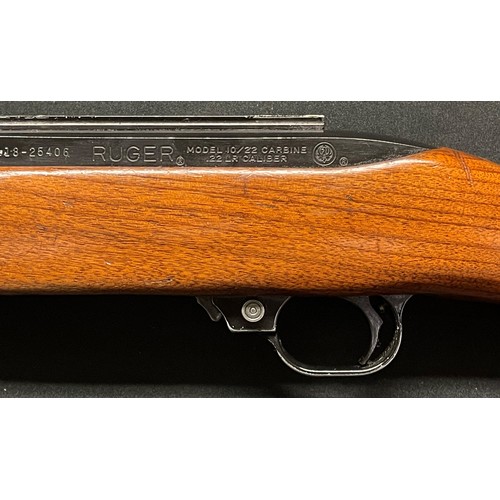 284 - Ruger Model 10/22 Carbine  .22LR Semi Auto Rifle serial number 118-25406 with Parker Hale Moderator.... 