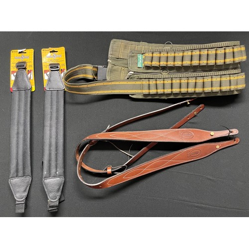 286 - Slings & Shotgun Belt collection, to include Zark Hellas double belt clay professional shotgun belt:... 