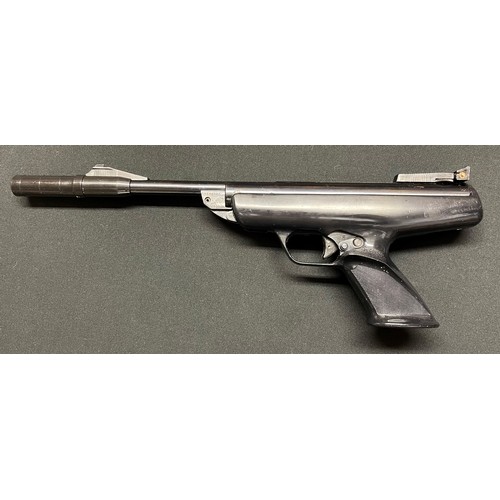 289 - BSA Scorpion .22 cal Air Pistol serial number RB54097. Fitted with moderator. Working order. 200mm l... 