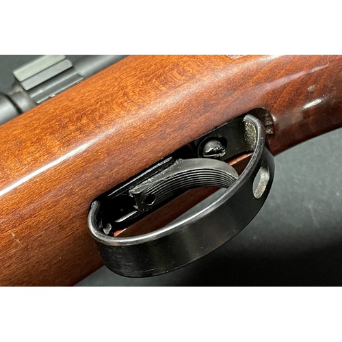 295 - Parker Hale .22 cal Striker Air Rifle. Serial number 0239. 250mm long barrel. Fitted with a Moderato... 