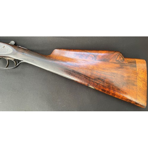 305 - Rosson & Son 12 Bore Side by Side Shotgun serial number 29262. 712mm long barrels. Receiver and fore... 