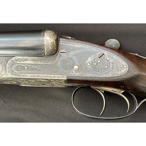 305 - Rosson & Son 12 Bore Side by Side Shotgun serial number 29262. 712mm long barrels. Receiver and fore... 