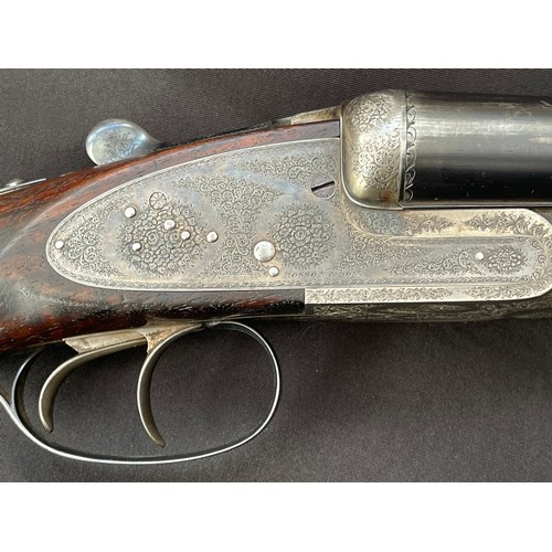 305 - Rosson & Son 12 Bore Side by Side Shotgun serial number 29262. 712mm long barrels. Receiver and fore... 