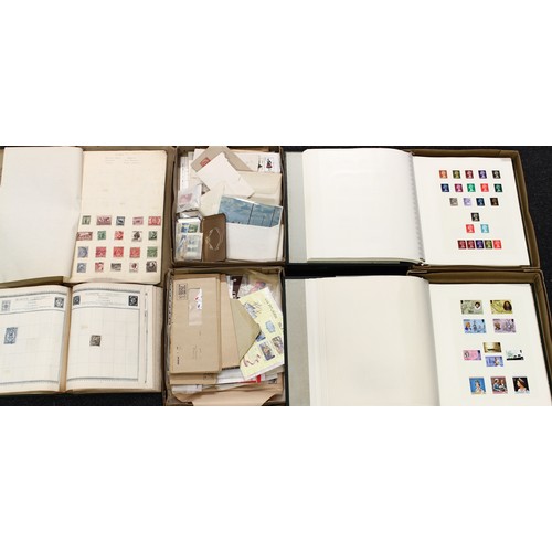 3498 - Stamps - box of material, one album, GB Commonwealth mint late '60's - 1990, another of Spain and Ch... 