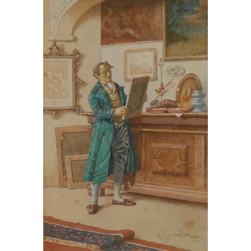 5286 - Antonio Canella (1849 - 1922)
The Connoisseur, An Art and Antiques Dealer Admires his Stock
signed, ... 