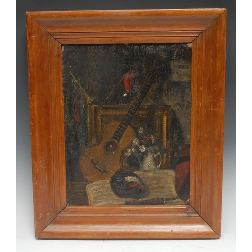 5310 - English School (19th century)
Still Life with Parlour Guitar, Book and Cornet
oil on board, 30.5cm x... 