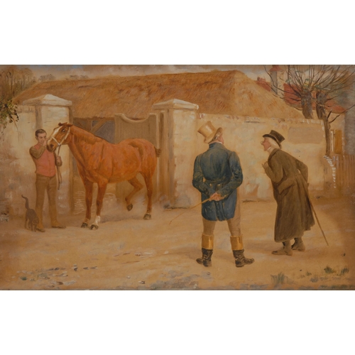 5346 - Interior Decoration - English School (19th century), a pair of over-painted equestrian prints, depic... 