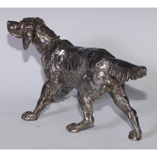 5121 - A large Art Deco period table cigarette lighter, in the manner of WMF as a retriever dog, the head a... 