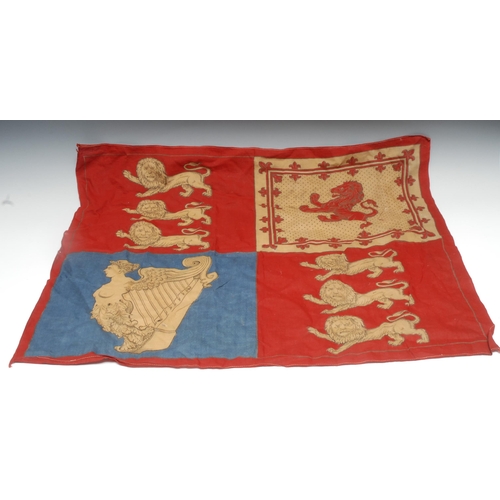 5098 - A flag, the Royal standard of Great Britain, printed with banner of arms, 60cm x 71cm, early to mid-... 