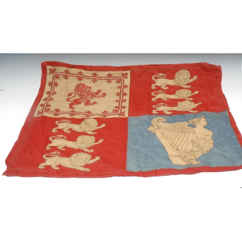 5098 - A flag, the Royal standard of Great Britain, printed with banner of arms, 60cm x 71cm, early to mid-... 