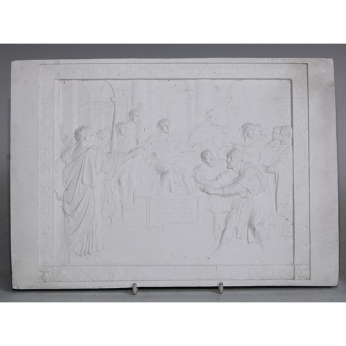 5351 - John Henning (1771-1851) - a pair of plaster bas relief impressions, after Raphael, cartoons commiss... 