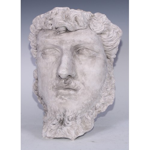 5149 - A museum type plaster cast, mask of Zeus, 35cm long