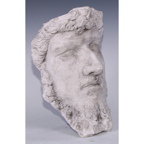 5149 - A museum type plaster cast, mask of Zeus, 35cm long