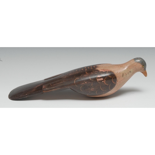 5157 - A painted softwood avian decoy, 37cm long