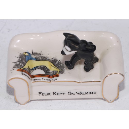 5198 - A rare Carlton Ware novelty advertising model, Felix Kept on Walking, for H. W. Bradbury Pratt at th... 