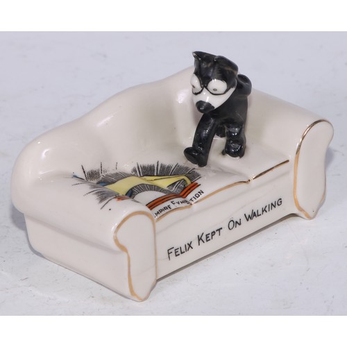 5198 - A rare Carlton Ware novelty advertising model, Felix Kept on Walking, for H. W. Bradbury Pratt at th... 