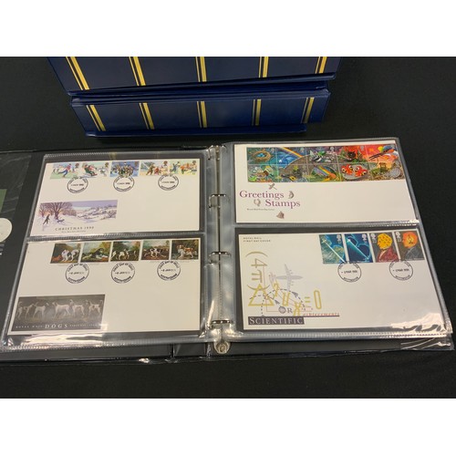 332 - Stamps - FDCs 1990-1996, (72);  four empty albums