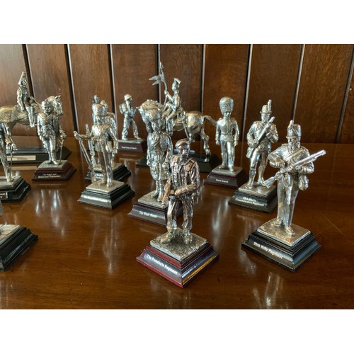 58 - Royal Hampshire Art Foundry Military figures, specially commissioned by Nicolas Dutton, The Blues an... 