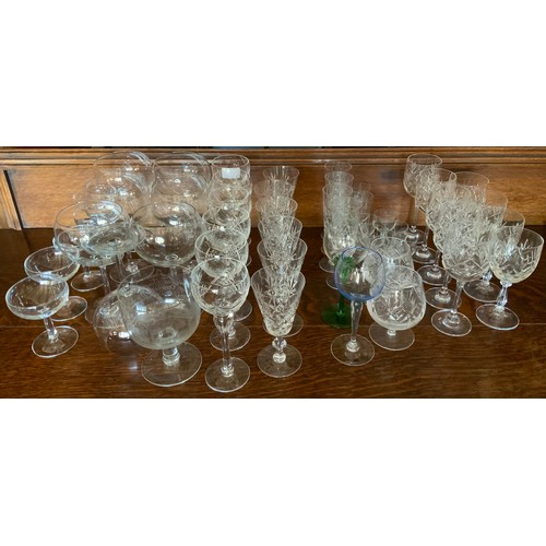 67 - Glassware - cut wine glasses, flutres, brandy glasses;  others


** We would please ask that all pay... 