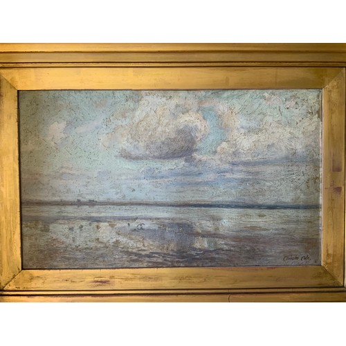 71 - Chisolm Cole, A.R.C.A. (fl.1890-1899) 
A pair, Beaches
signed, oils on canvas, 29cm x 50cm


** We w... 