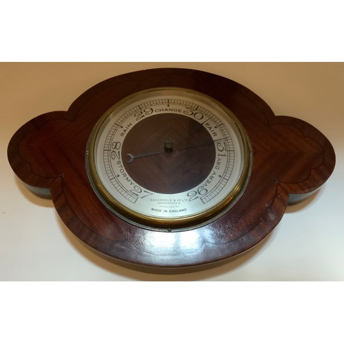 8 - An  early 20th century barometer, inscribed Baxendale & Co Ltd, Manchester, quatrefoil shaped quarte... 