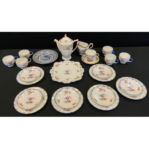 47 - A Paragon tea service, for six, F1947;  Minton Avondale coffee pot;  Paragon Tree of Kashmir jug;  a... 