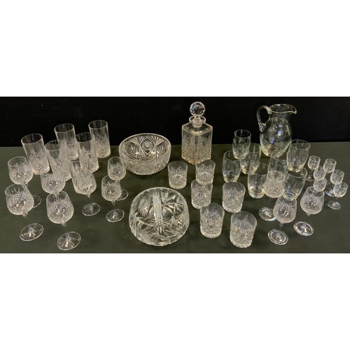 106 - Glassware - decanter;  six beakers;  lemonade set;  bowls;  etc