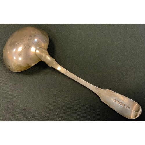 220 - A George IV silver sauce ladle, London 1828, 57.4g gross