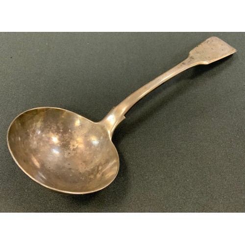 220 - A George IV silver sauce ladle, London 1828, 57.4g gross